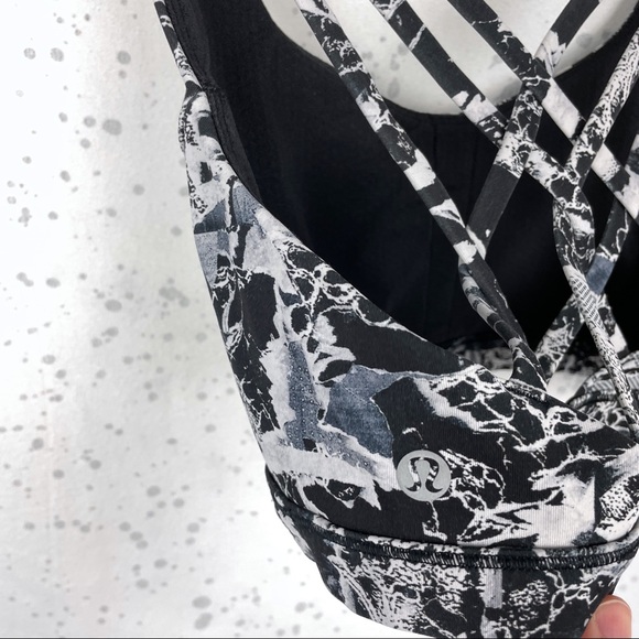 Lululemon Free To Be Serene Bra Interlaced Starlight Black 6 - Picture 9 of 10